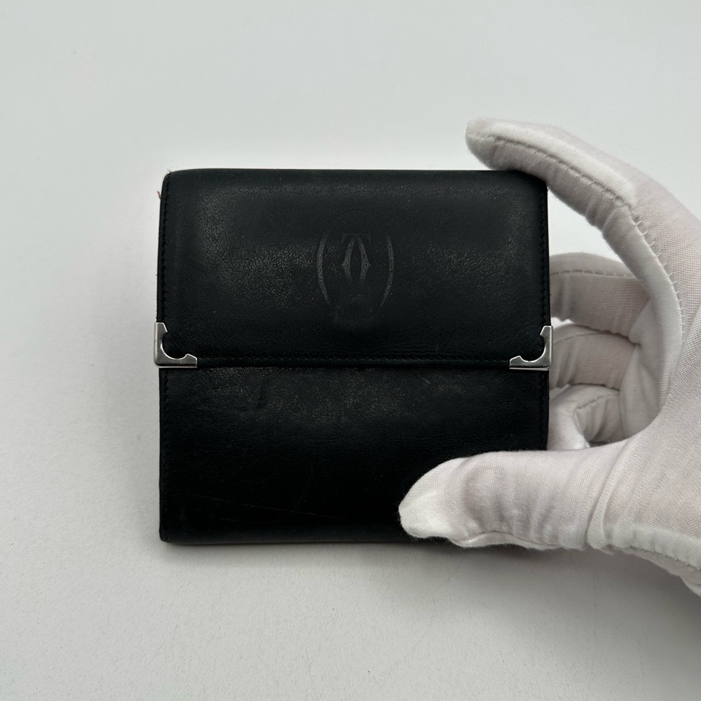 00’s Cartier Compact Tri fold Wallet rare